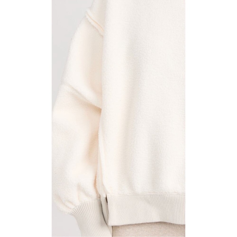 FREE PEOPLE WE THE FREE VANILLA ICE CREAM COZY CAMDEN PULLOVER SWEATSHIRT TOP - Picture 7 of 14